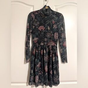Rebecca Taylor La Vie Mesh Floral Dress